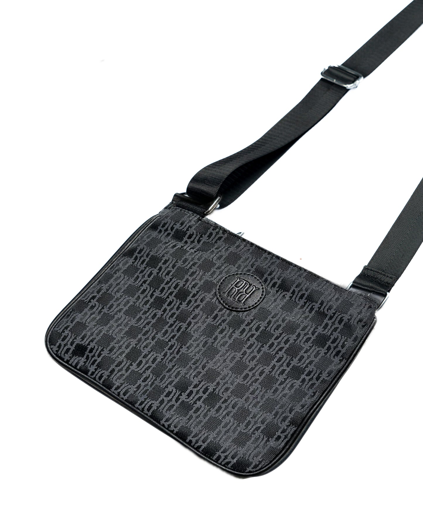 RR Jacquard Monogram shoulder bag Black