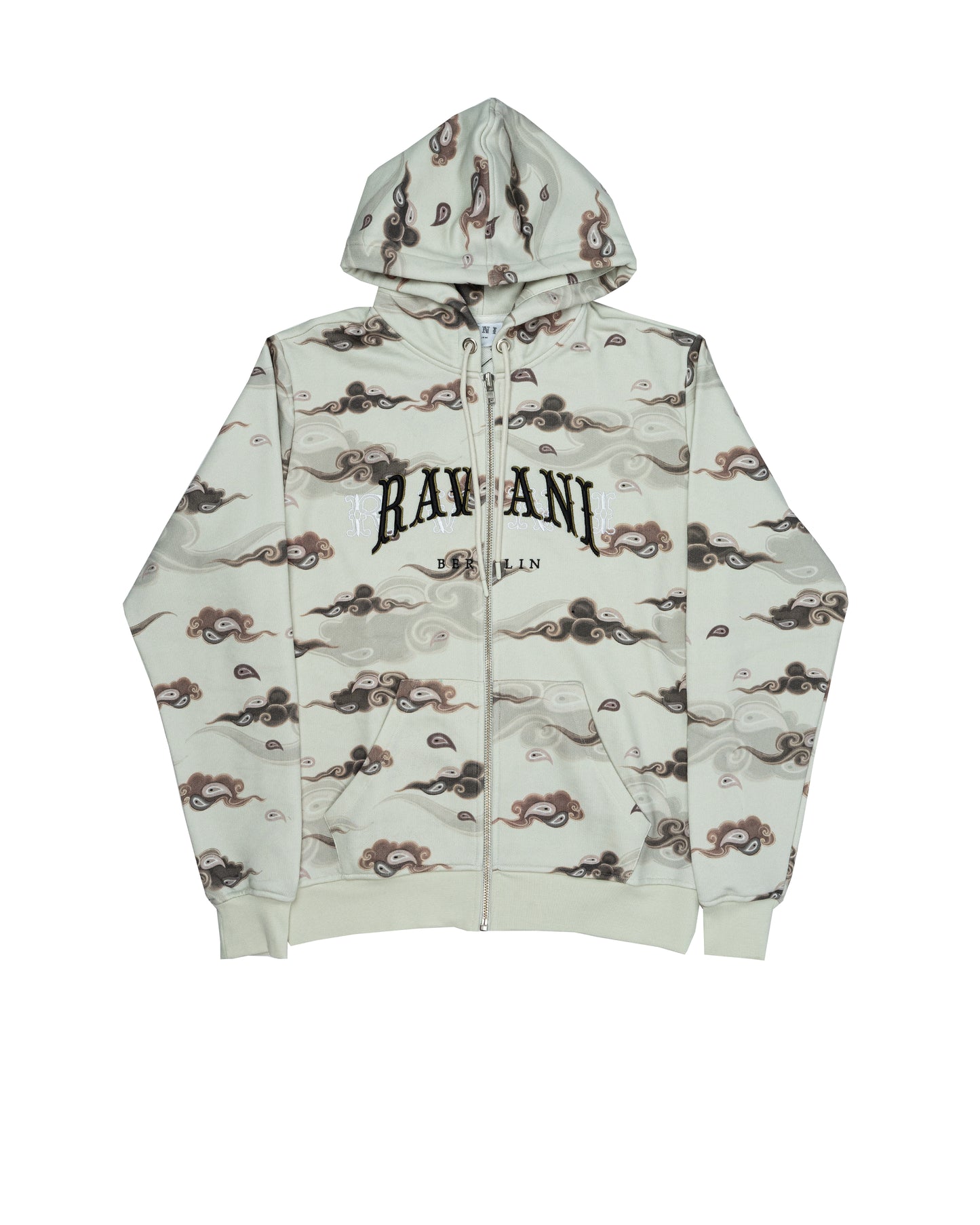 Box Logo Zip Hoodie Cream camouflage