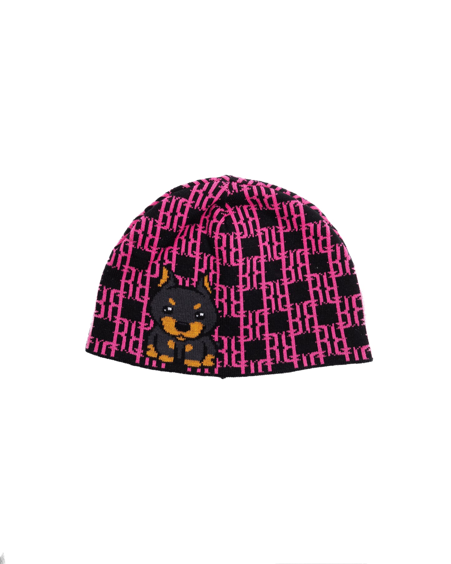 RR Puppy Beanie Black Pink