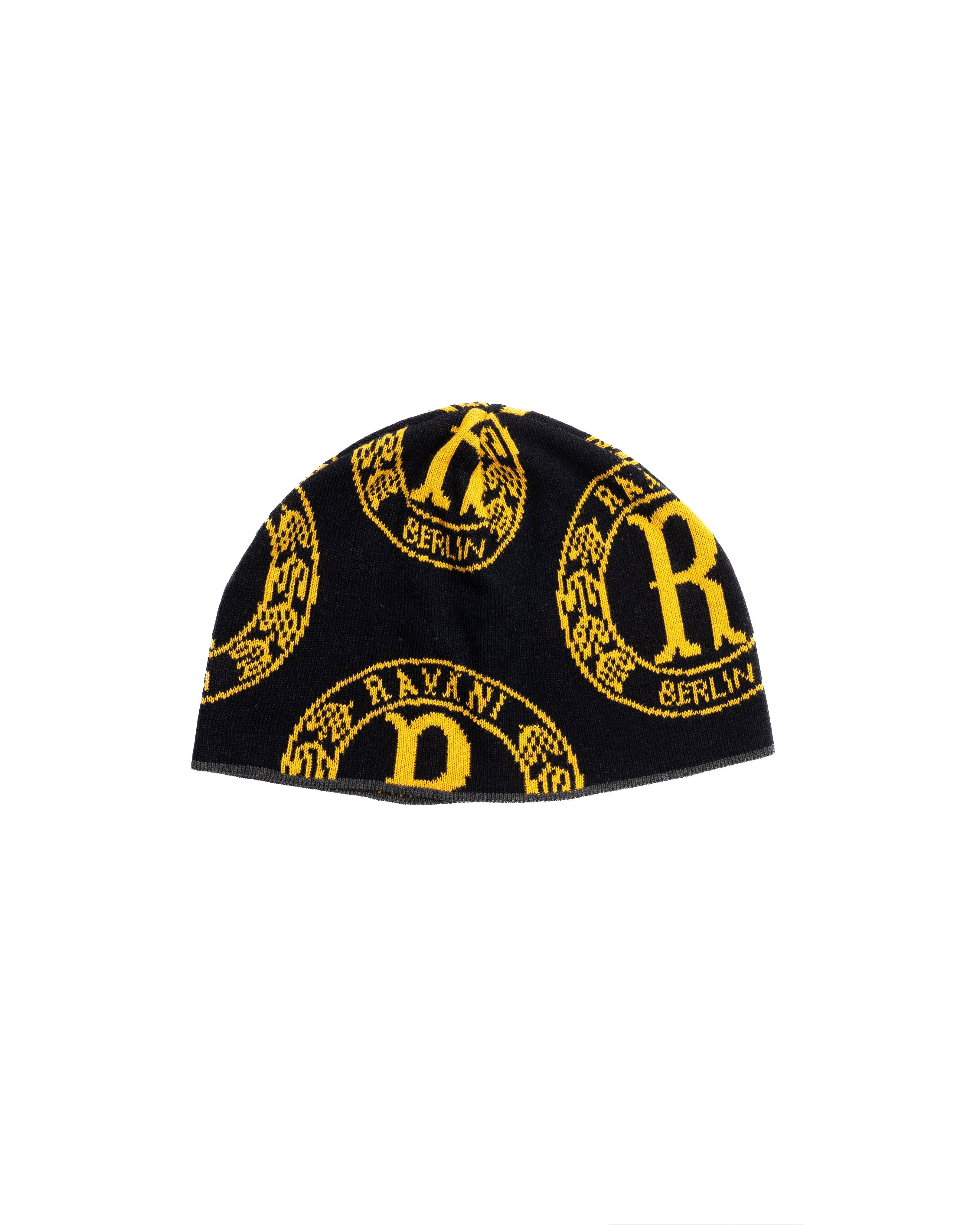 Black and yellow beanie hats on sale