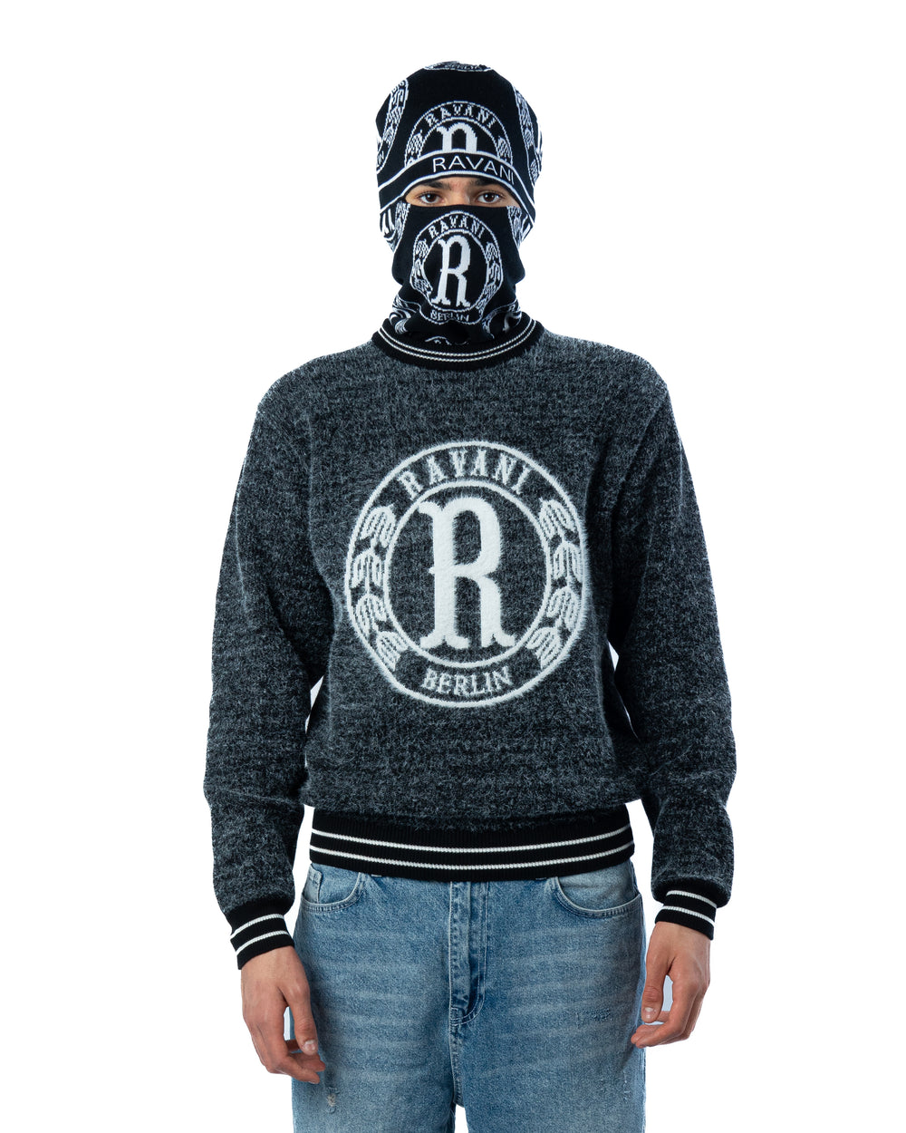 Ravani Star Balaclava Black White