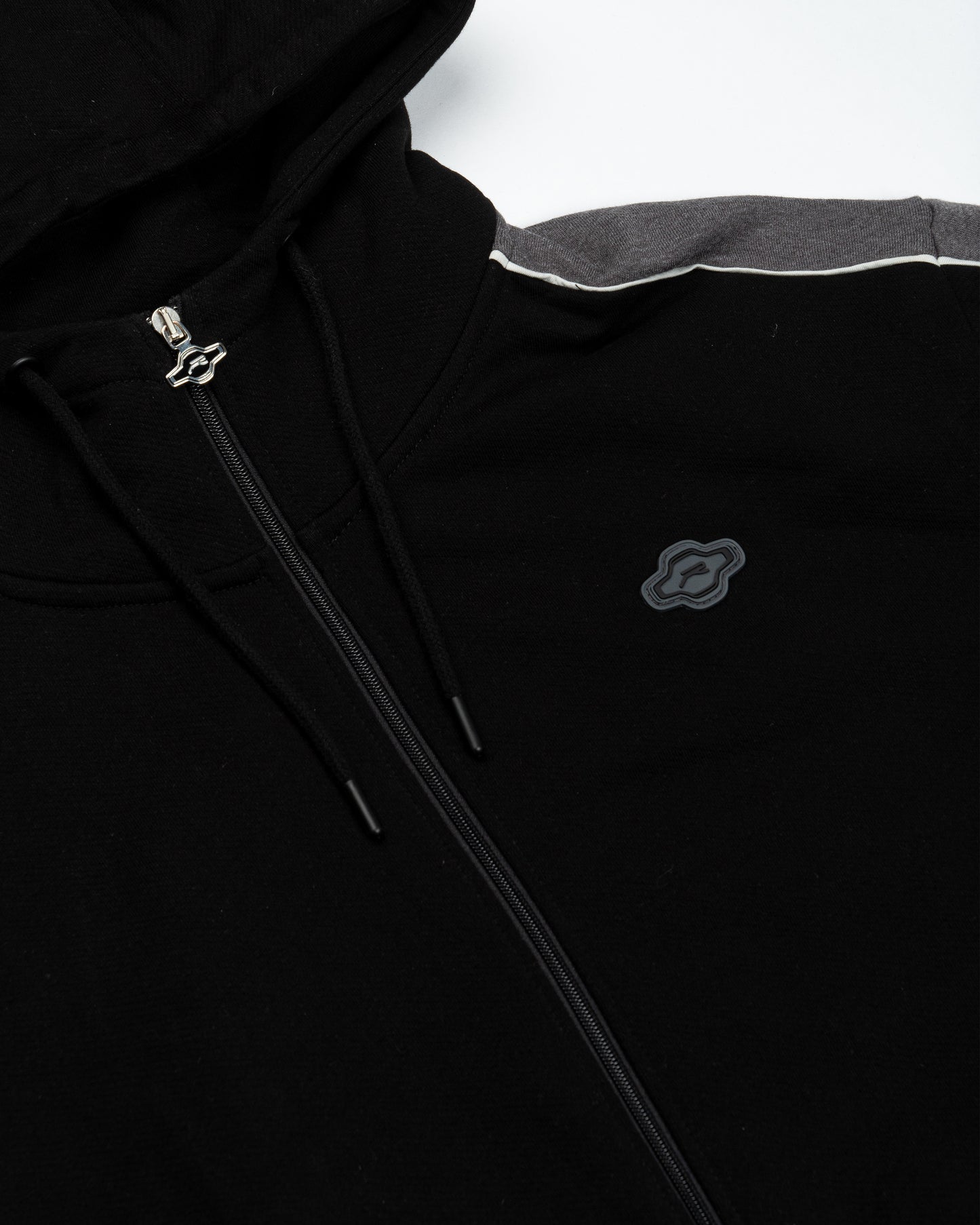 Raze Panel Zip Hoodie Black