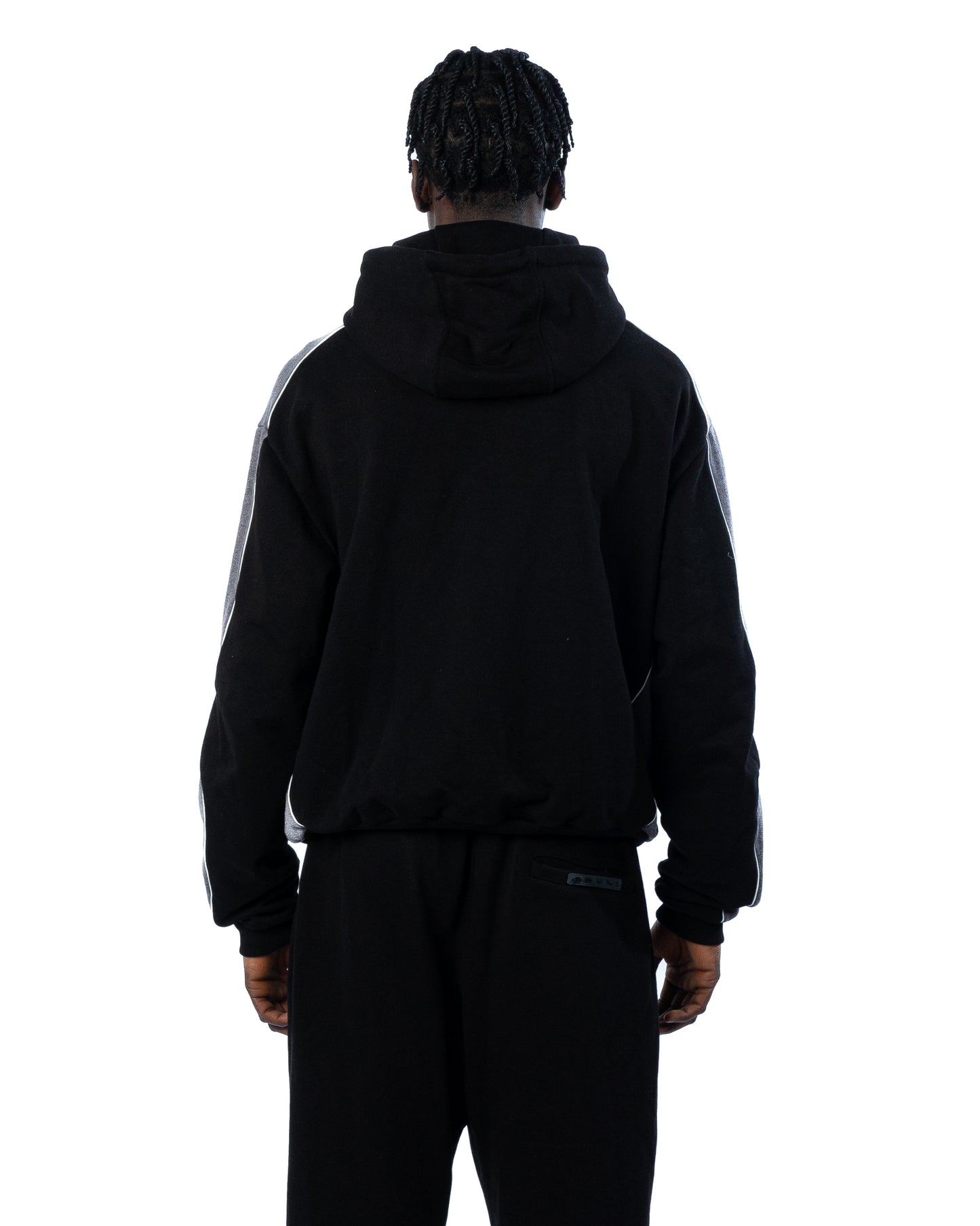 Raze Panel Zip Hoodie Black