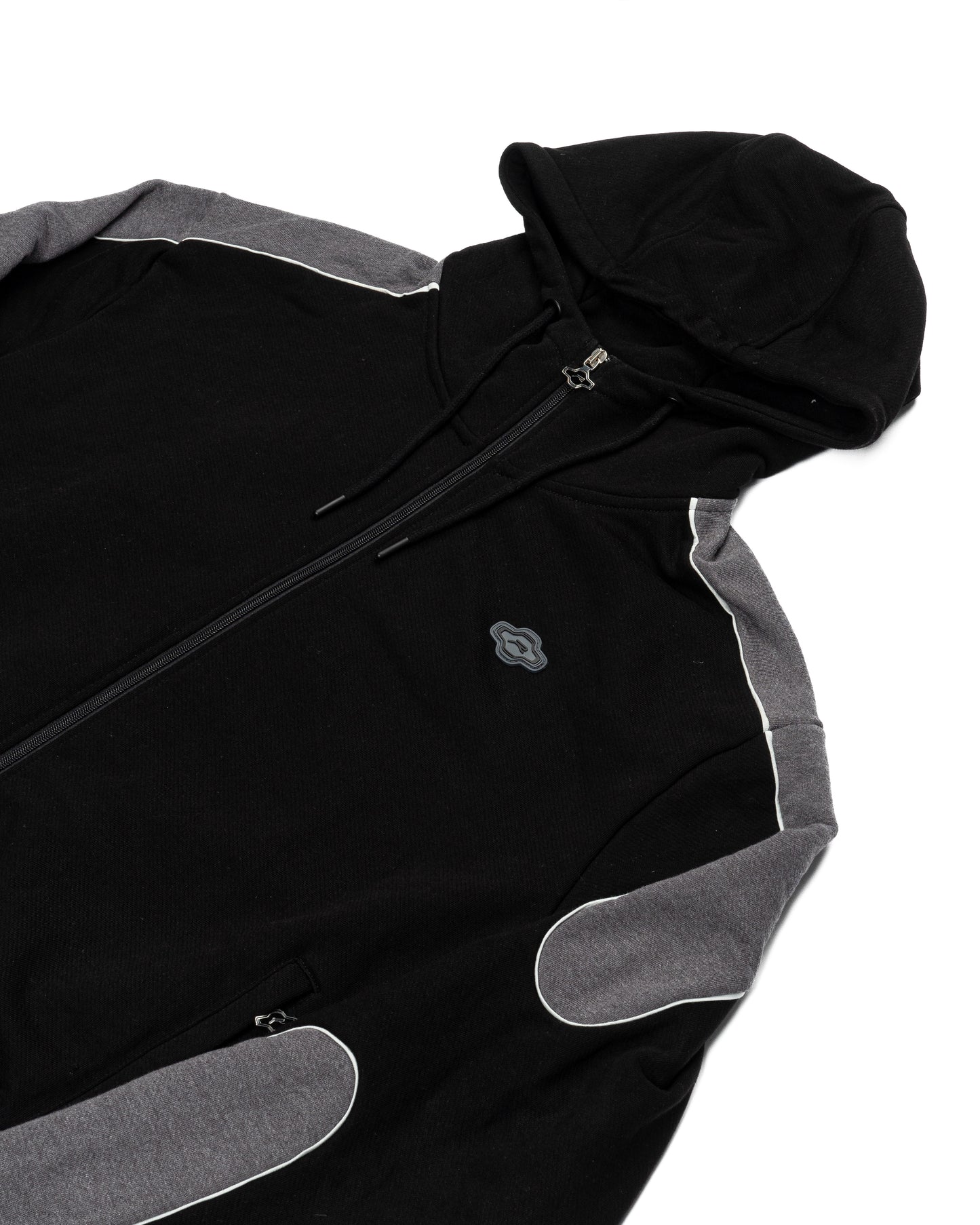 Raze Panel Zip Hoodie Black