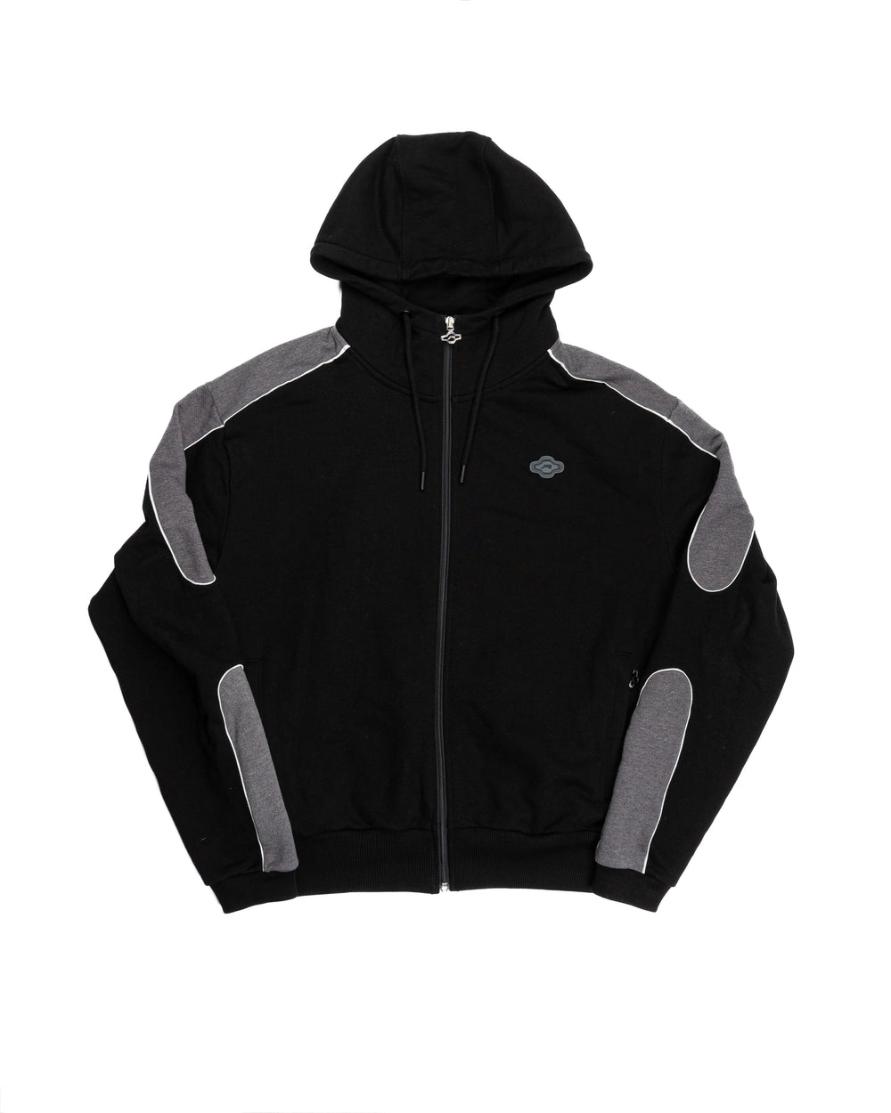 Raze Panel Zip Hoodie Black