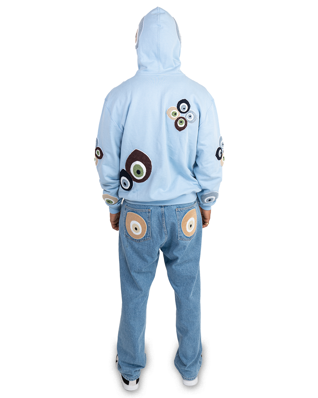 OG Nazar Zip Hoodie Baby Blue