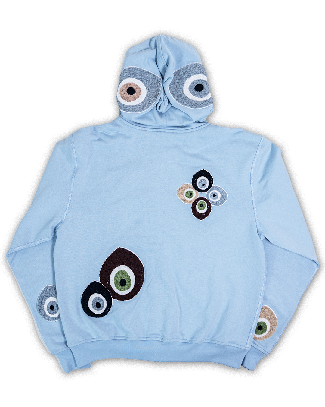 OG Nazar Zip Hoodie Baby Blue