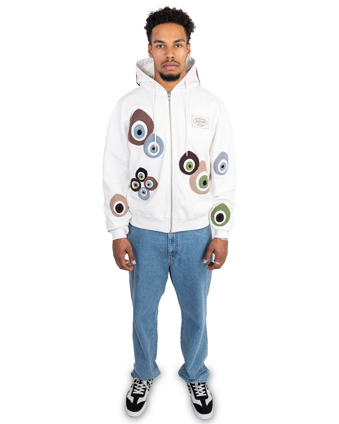 OG Nazar Zip Hoodie Off White Cream