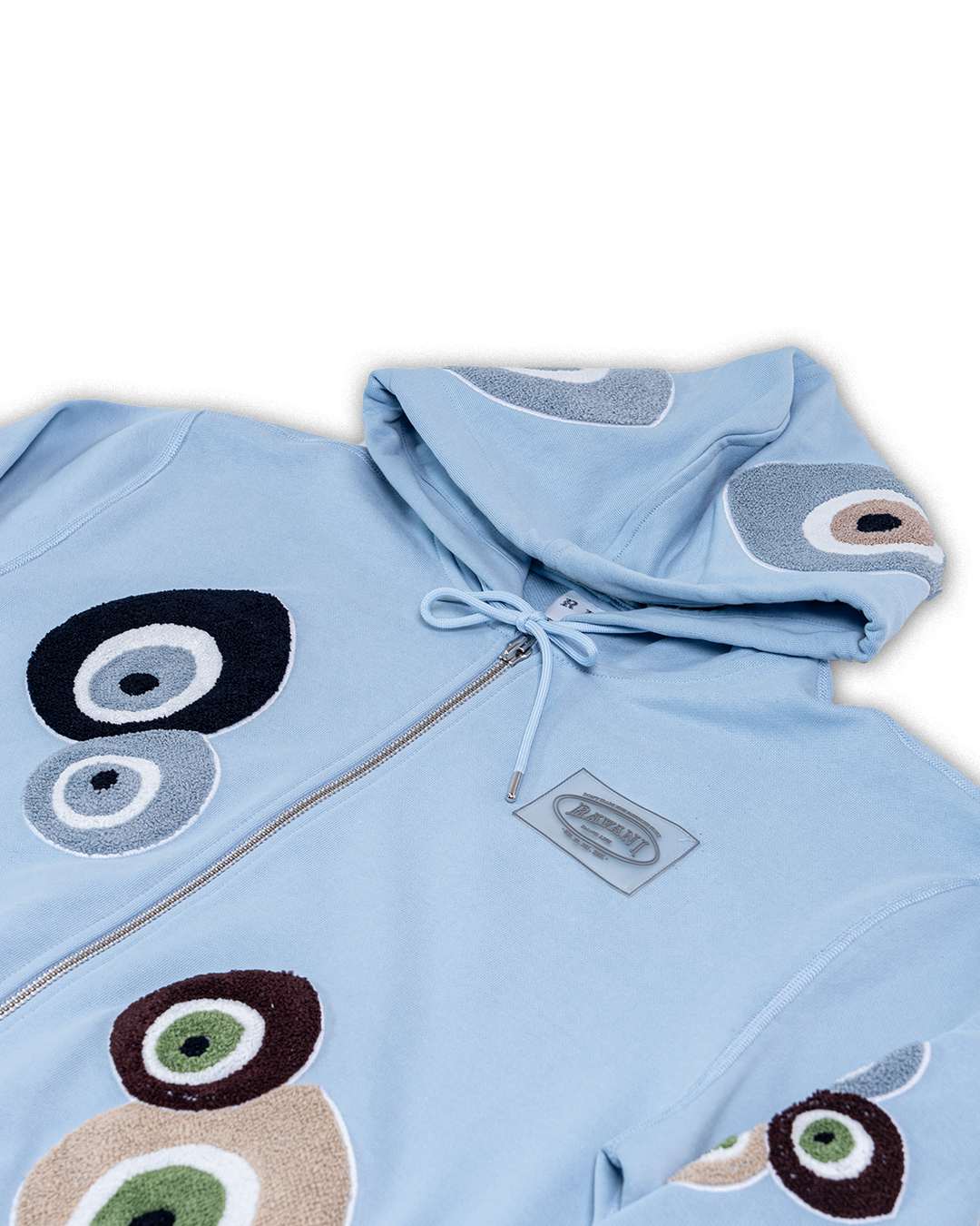 OG Nazar Zip Hoodie Baby Blue