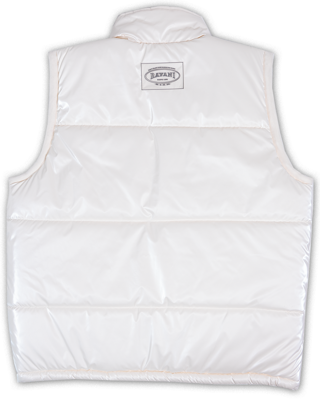 DOBERMAN PUFFER VEST BLACK ON CREAM