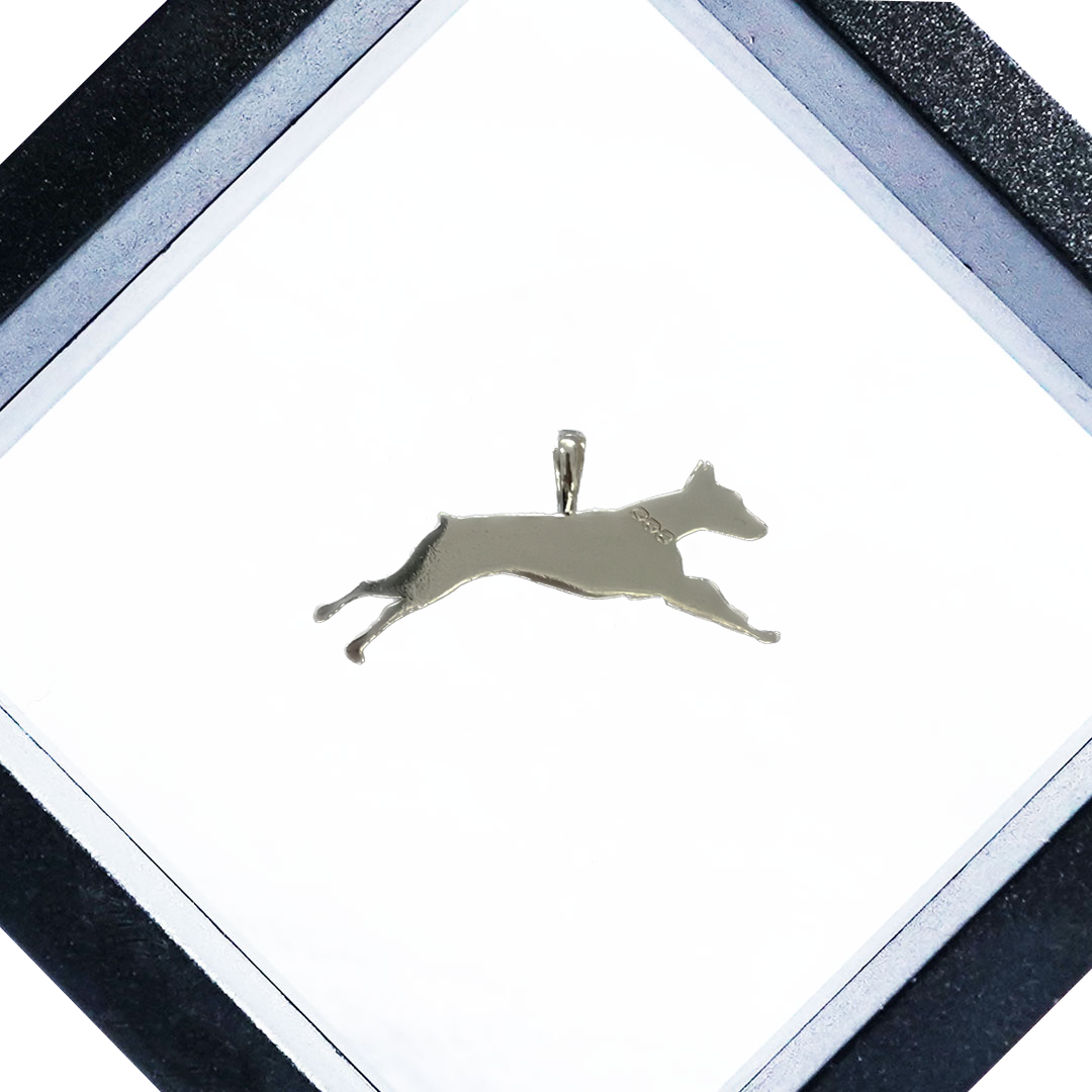 Jumping Doberman Pendant