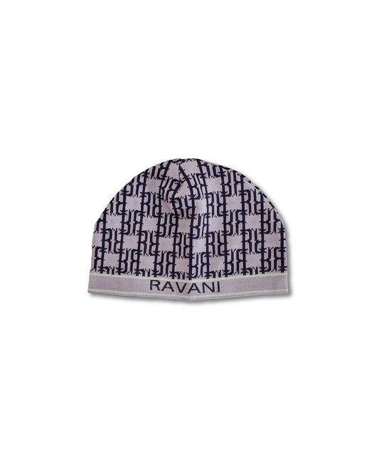 RR Monogram Beanie Lilac / black