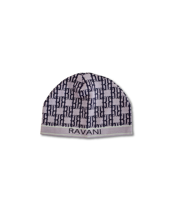 RR Monogram Beanie Lilac / black