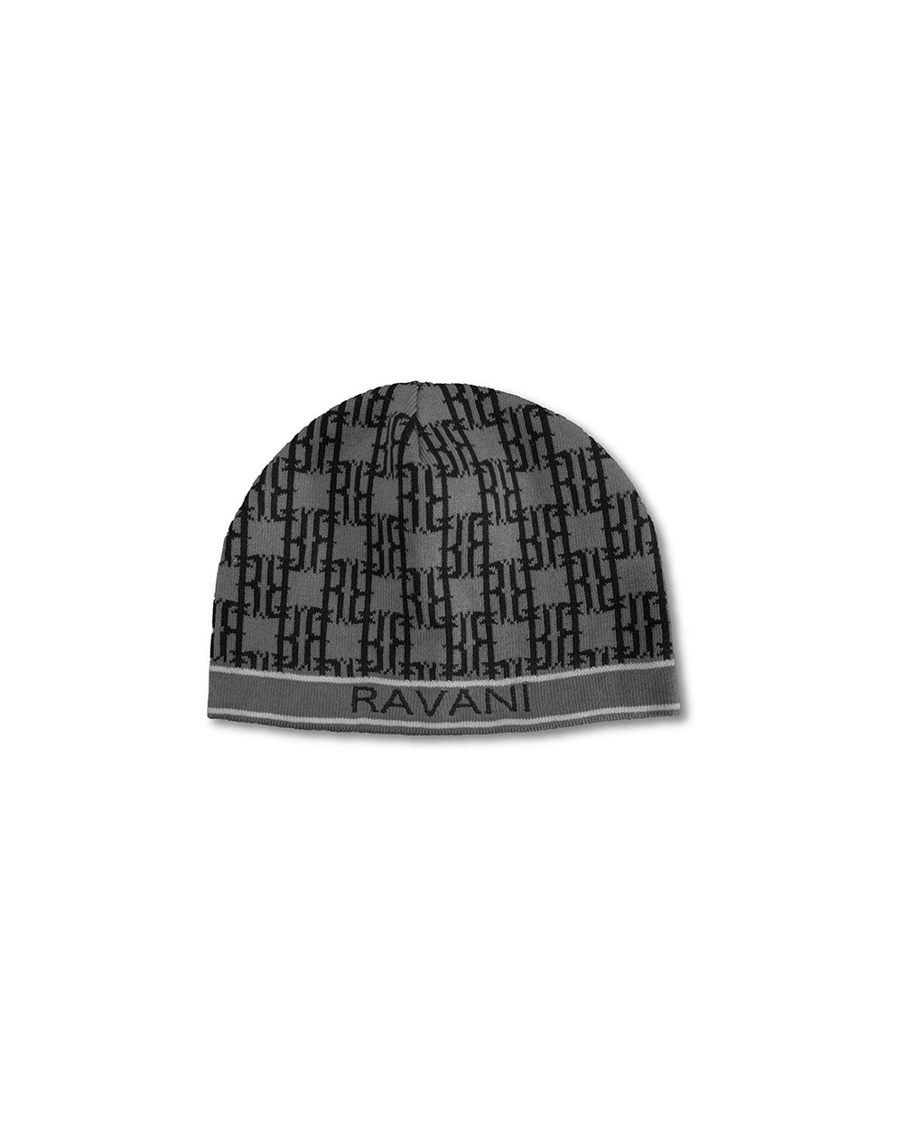 RR Monogram Beanie Grey / Black