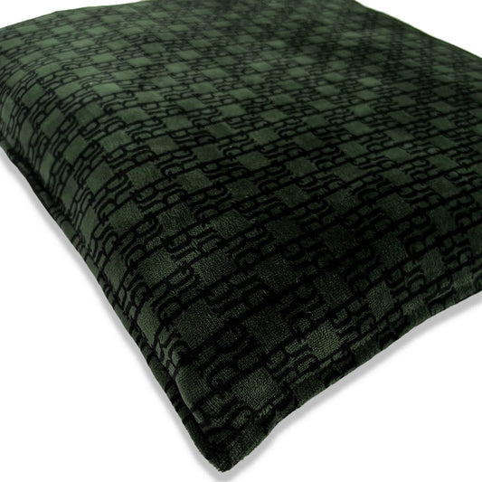 RR MONOGRAM VELOUR PILLOW 40x40cm GREEN 3 PACK