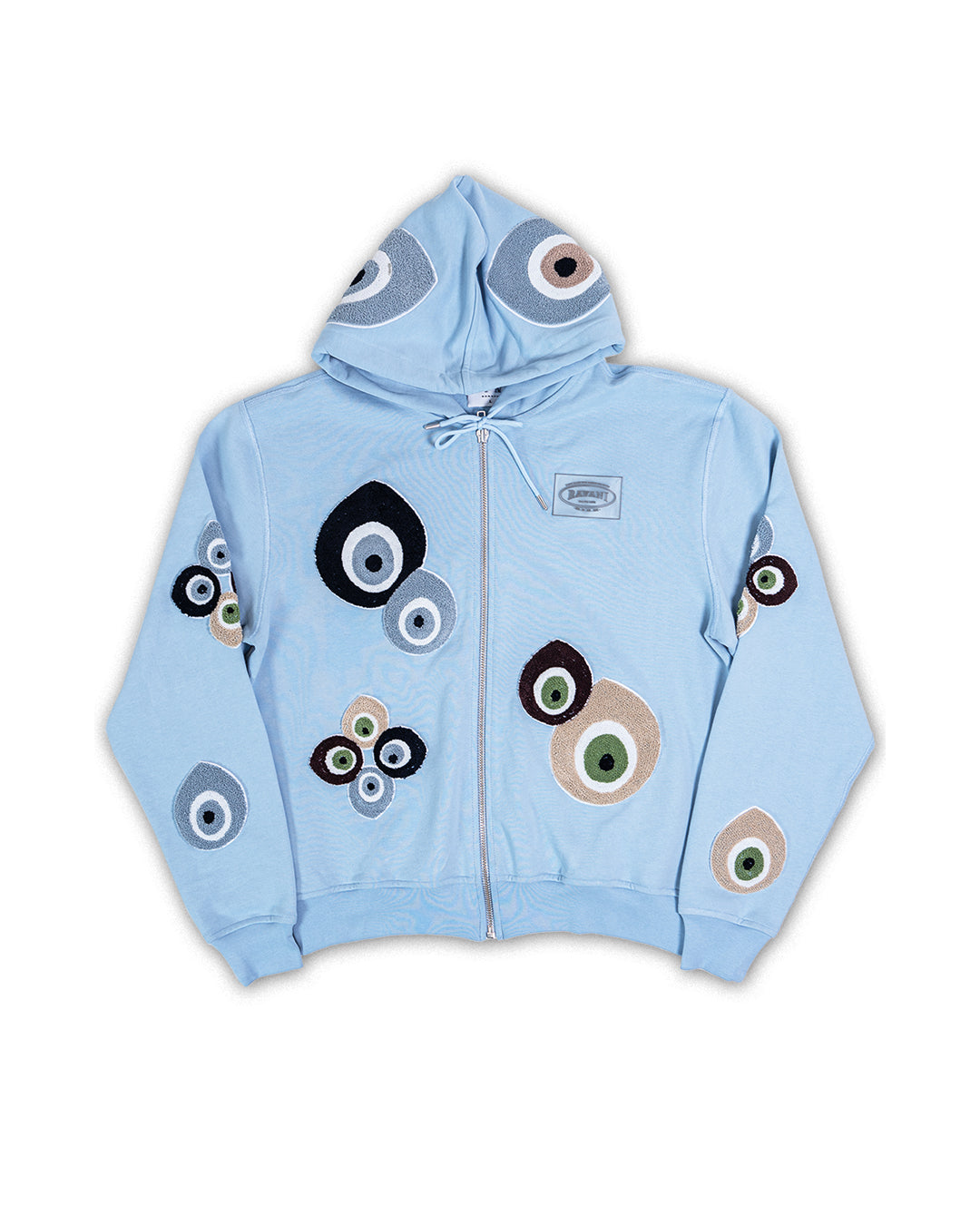 OG Nazar Zip Hoodie Baby Blue